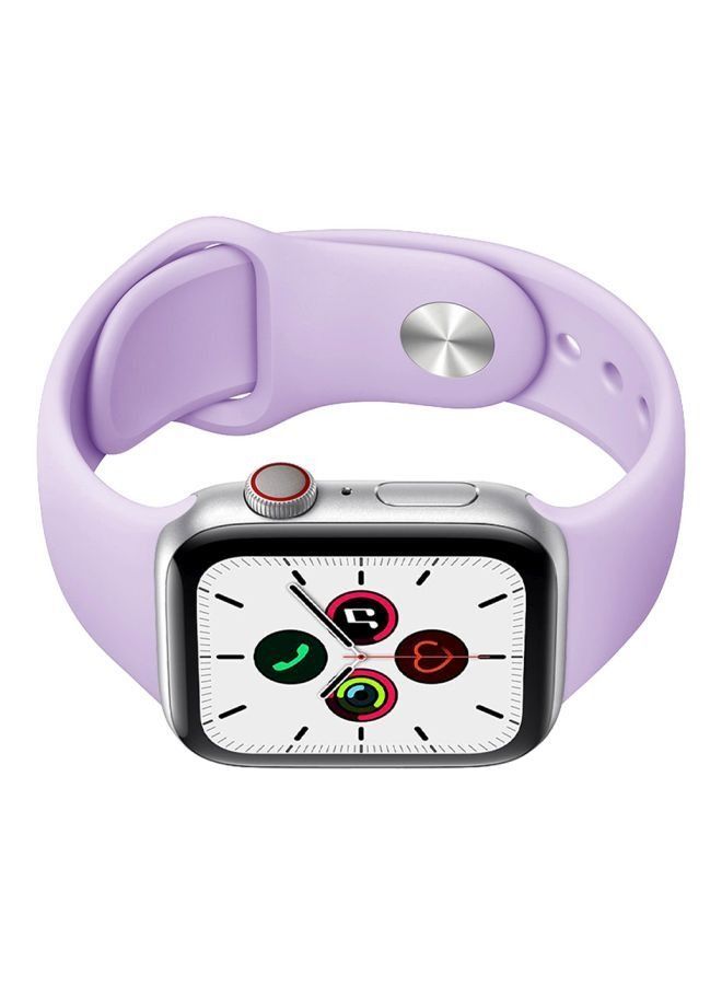 سوار بديل لساعة Apple Watch Series 5/6/7 42/44/45 ملم أرجواني فاتح - Image 2