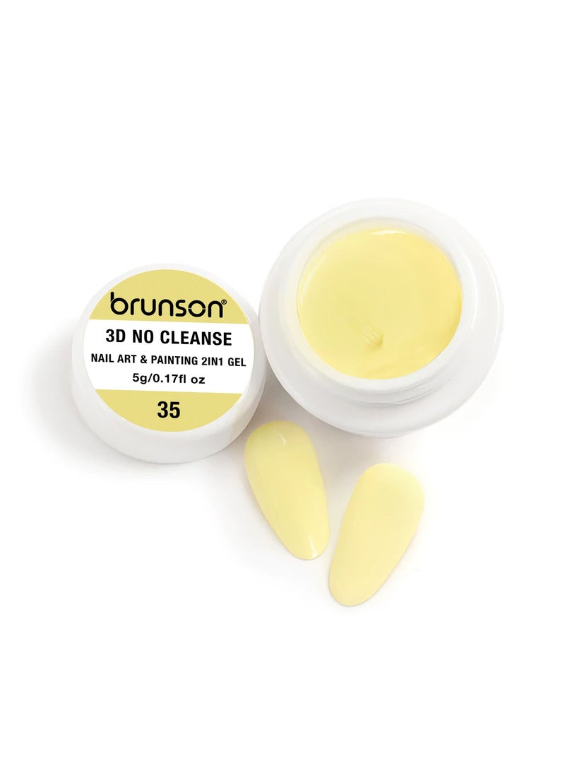 Brunson 3D No Cleanse Nail Art & Painting 2in1 Gel paint creamy painting gel for nails arts 5g