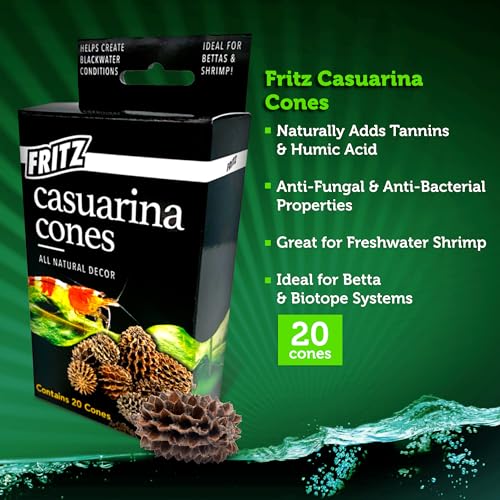Fritz Aquatics Betta Botanicals for Betta and Community Fish Aquariums (Casuarina Cones - 20ct) - Image 2