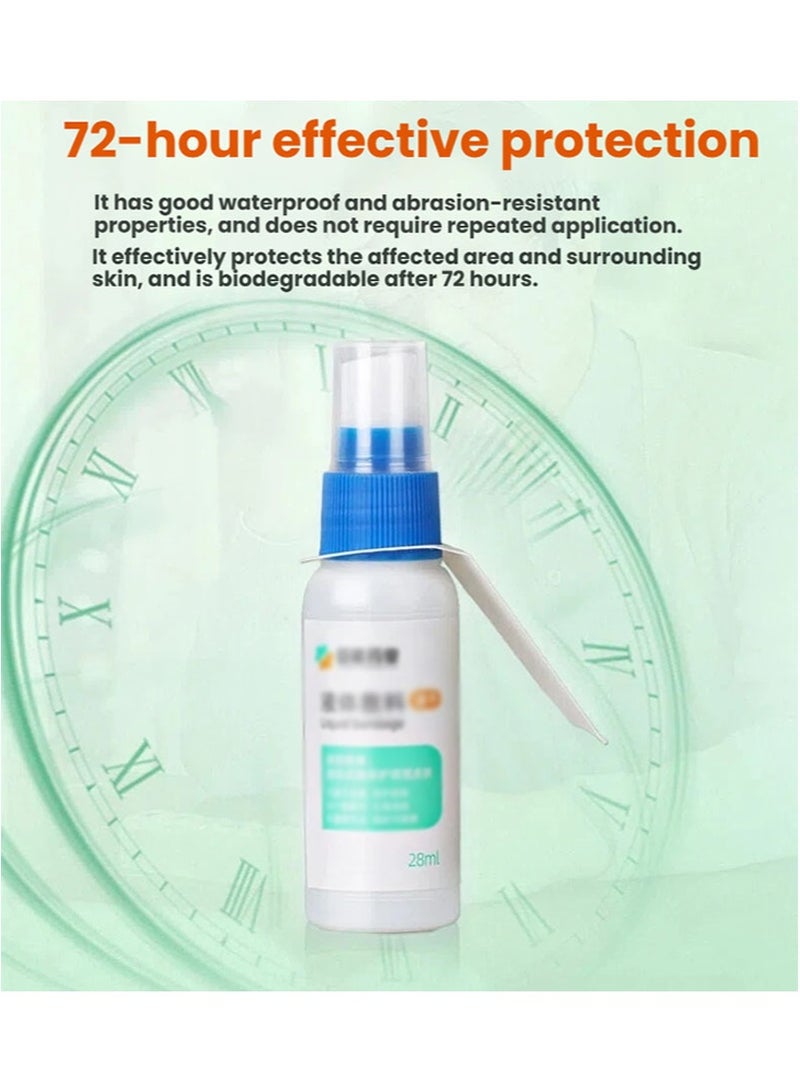 هالونهي ضمادة سائلة، غشاء سريع الجفاف، للعناية بالجروح الطبية وحماية بشرة الفغرة، مناسب للعناية بالجروح، وحماية بشرة الفغرة، والعناية ببشرة سلس البول لكبار السن (28 مل) - Image 3