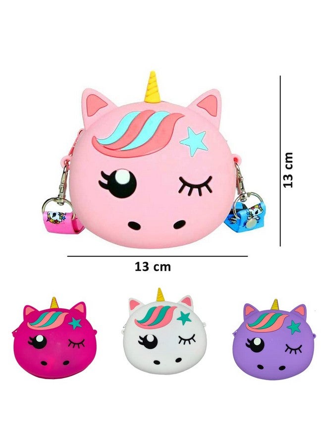 Wembley Unicorn Pop Bubble Sensory LED Sling Bag with Detachable Silcone Bag, Crossbody Purse Bags for Women Girls, Push Bubble Shoulder Silicone Stress Release Toy Bag - Image 2