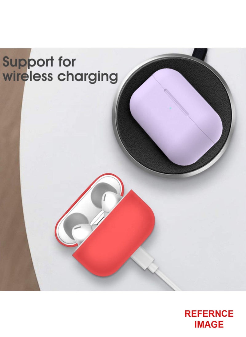 YOMNA - 2022 New For Airpods Pro 2nd Generation Case Cover dustproof with hook anti-lost Protector for AirPods Pro2 Waterproof Cases Red with Beige (set of 2) - Image 1