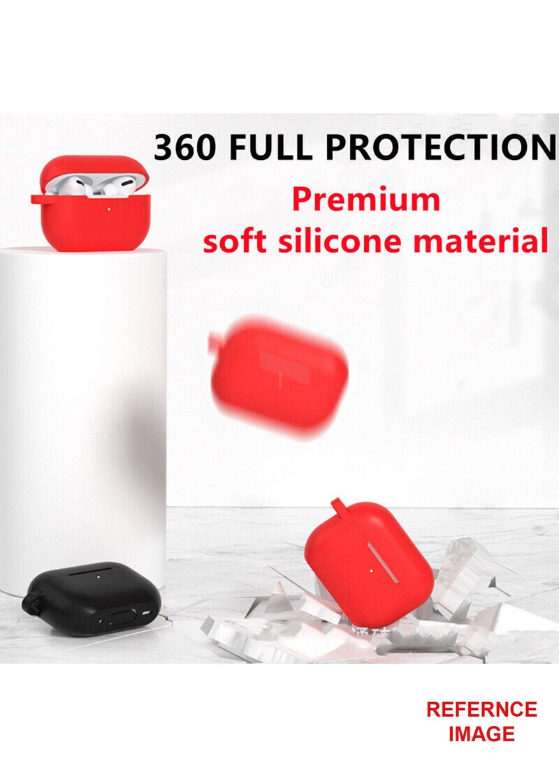 YOMNA - 2022 New For Airpods Pro 2nd Generation Case Cover dustproof with hook anti-lost Protector for AirPods Pro2 Waterproof Cases Red with Beige (set of 2) - Image 1