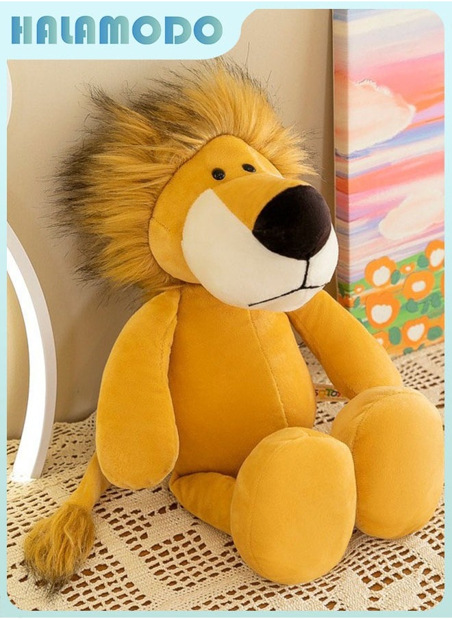 HALAMODO Jungle Animal Party Adorably Soft Lion Plush Toy Doll - A Perfect Comfort Doll for Sleep, Ideal Birthday Gift, Decor for Bedroom, Living Room, Desk, and Office Stress - reliever 25cm  - Image 2