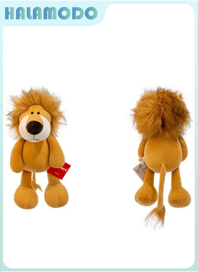 HALAMODO Jungle Animal Party Adorably Soft Lion Plush Toy Doll - A Perfect Comfort Doll for Sleep, Ideal Birthday Gift, Decor for Bedroom, Living Room, Desk, and Office Stress - reliever 25cm  - Image 3