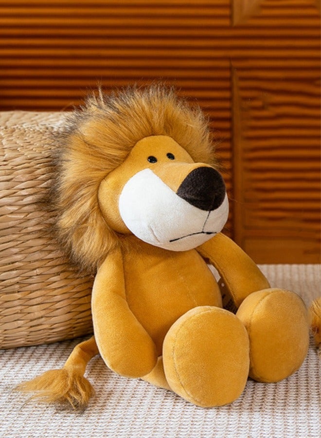 Jungle Animal Party Adorably Soft Lion Plush Toy Doll - A Perfect Comfort Doll for Sleep, Ideal Birthday Gift, Decor for Bedroom, Living Room, Desk, and Office Stress - reliever 25cm - Image 4