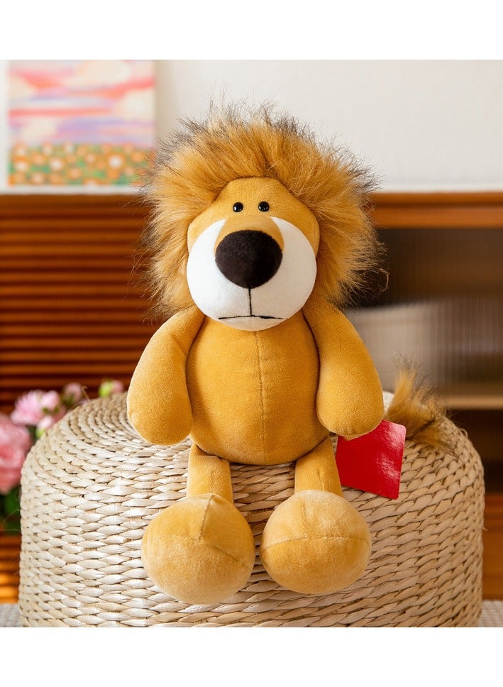 Jungle Animal Party Adorably Soft Lion Plush Toy Doll - A Perfect Comfort Doll for Sleep, Ideal Birthday Gift, Decor for Bedroom, Living Room, Desk, and Office Stress - reliever 25cm - Image 3