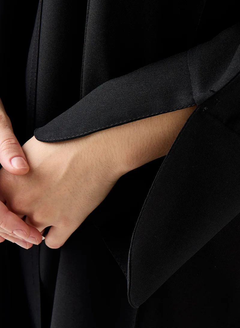 Hadiyath Al Madinah Classic Black  Abaya - HM