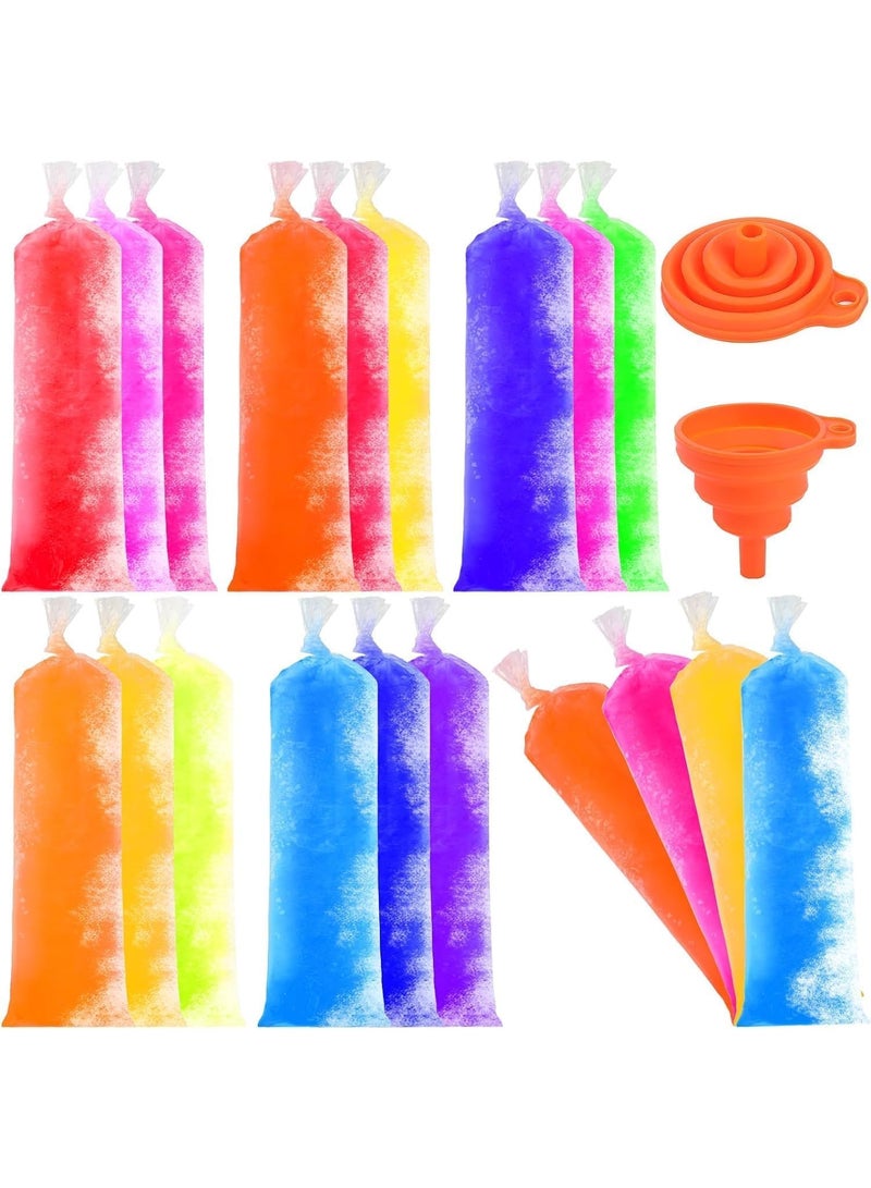 160 Ice Lolly Bags Disposable Ice Popsicle Mold Bags, Freezer Tubes Ice Cream Mold Bags Easy to Fill for Snacks Yogurt Juice Fruit Ice Candy Pops Comes with Funnel (2 x 12 Inch) - Image 1