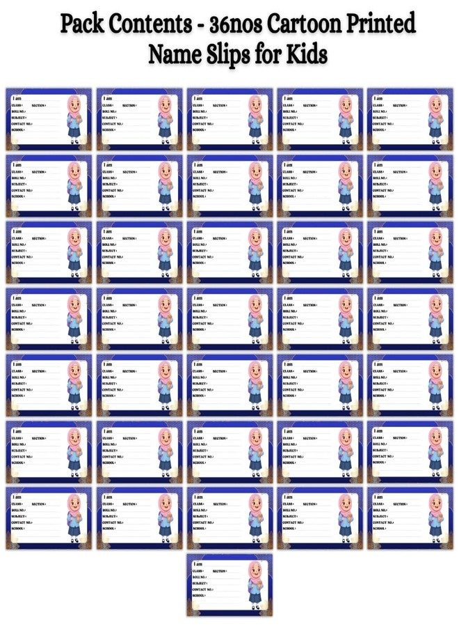AanyaCentric Pack of 36 Name Sticker for Kid | 4 x 2 inch | Self Fill in Sticky Labels for Book Register Copy - Image 2
