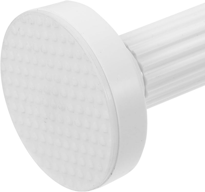 Adjustable Telescoping Curtain Rod No Drilling Multipurpose Clothes Drying Rod for Bathroom Shower Window Closets White Smooth Surface Easy Installation - Image 2