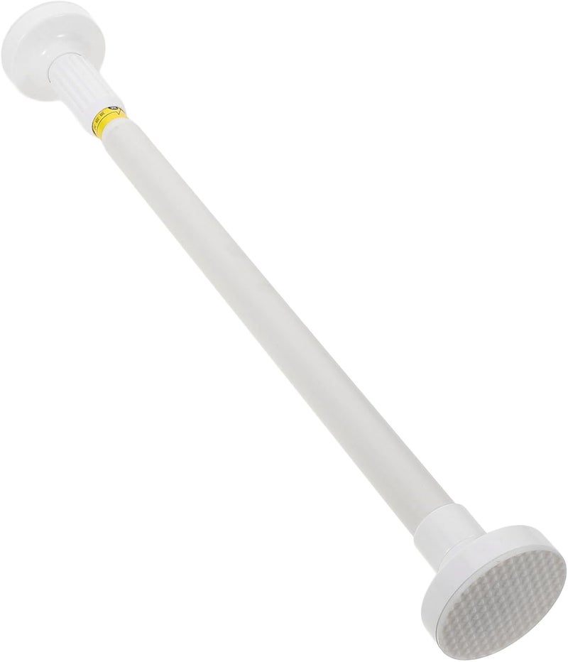 Adjustable Telescoping Curtain Rod No Drilling Multipurpose Clothes Drying Rod for Bathroom Shower Window Closets White Smooth Surface Easy Installation - Image 1