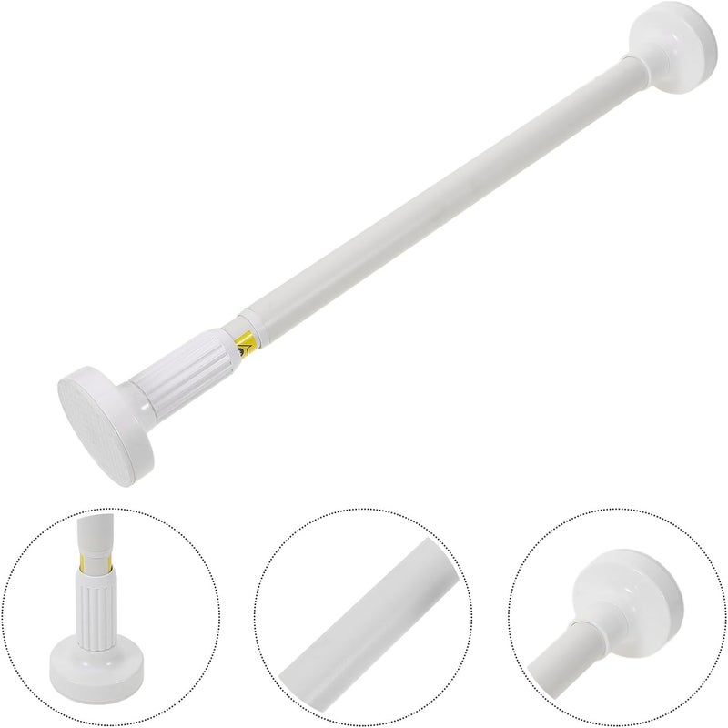 Adjustable Telescoping Curtain Rod No Drilling Multipurpose Clothes Drying Rod for Bathroom Shower Window Closets White Smooth Surface Easy Installation - Image 5