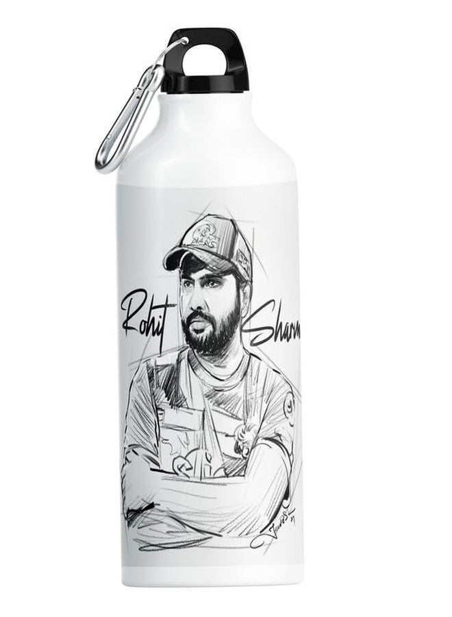PrintWala Rohit Sharma 750ml Reusable Aluminum Sipper Bottle for Outdoor & Travel - Image 1