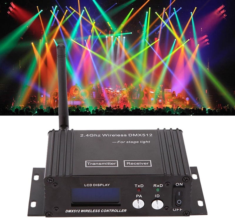 512 Transmitter Receiver with LCD Display, Aluminum Alloy Material, 400m Effective Distance, 2.4G ISM 126 Channels, for Disco DJ Party Light - Image 4