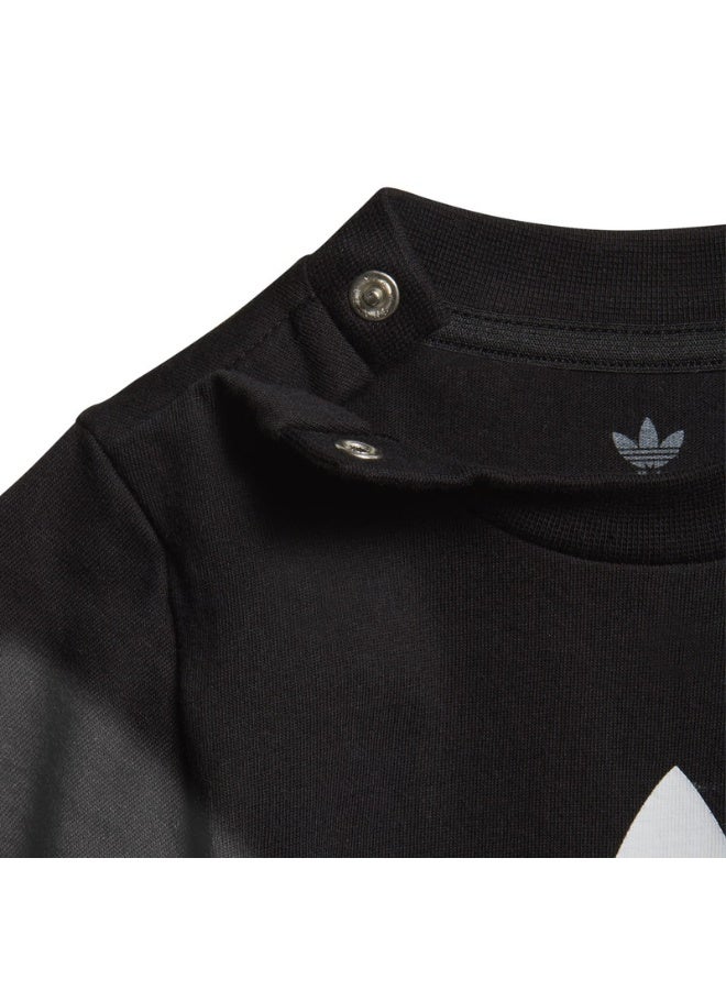 adidas تيشيرت أديداس تريفويل أسود للأطفال - Image 4