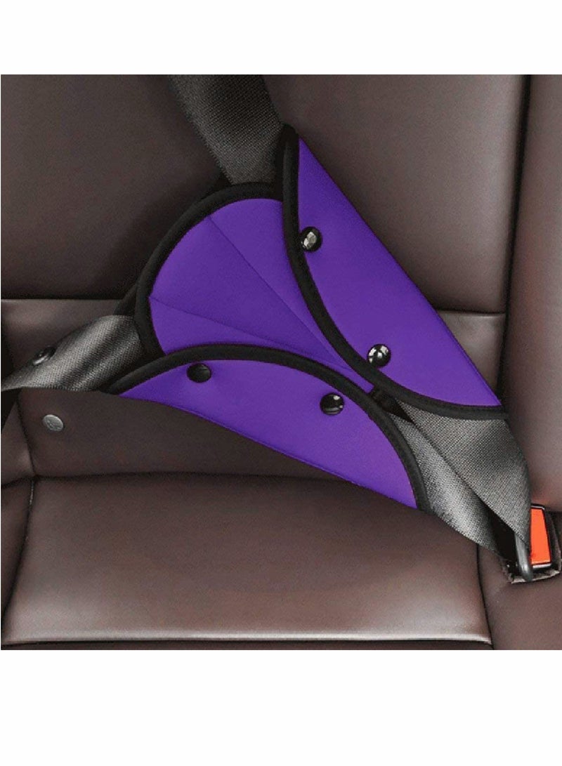 Baby Kid Seat Belt Seatbelt Clip Seat Belt Adjustable Knob Belt Child Car Safety Cover Harness Strap Cars Adjuster Pad Purple + Blue - Image 5