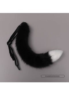 Generic 2023 Cute Fox Tail Cosplay Set, Japanese Style Cat Accessories Black White Tip 