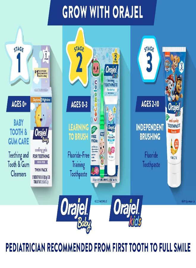 Orajel Kids Paw Patrol Fluoride-Free Training Toothpaste, Natural Fruity Fun Flavor, #1 Pediatrician Recommended Fluoride-Free Toothpaste, 1.5oz Tube - Image 5