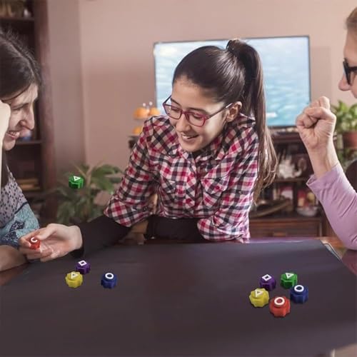 BELOXY Toys Gonggi Game Set, Stones Plastic Playing Pieces with Storage Case, Squad Traditional Korean Game 1 Set (5 Pieces with Box) (Multi) - Image 4