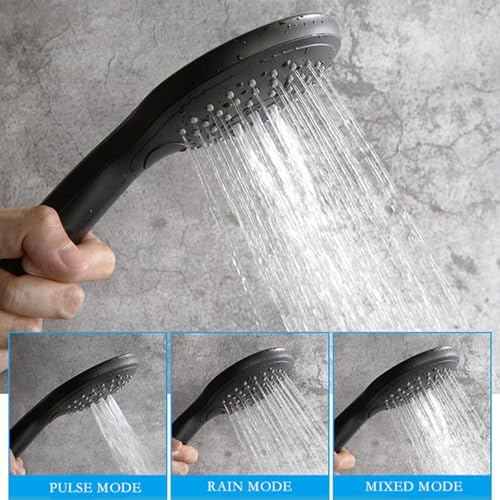 LightInTheBox Contemporary 2-Function Rain Shower Head Ceiling Mounted Rainfall Square Shower Head Stainless Steel Overhead Rainfall Massage Top Sprayer Matte Black - Image 3