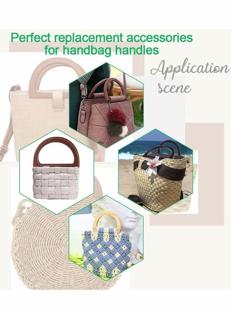 Y&D Wooden Bag Handles, 4 Pcs D Shaped Replacement Purse Handles  - Image 5
