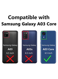 ساراونت غطاء حماية من السيليكون غير اللامع لهاتف Samsung Galaxy A03 Core - نحيف، ملون، جيد الإمساك (أسود، أزرق)  - Image 3