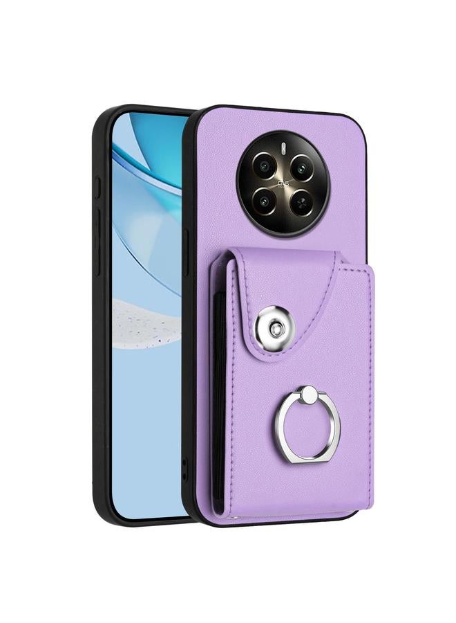 اس-توب جراب لهاتف Realme P1 5G الهند مع حامل بطاقات وحلقات وغطاء هاتف - Image 1