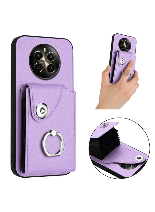 اس-توب جراب لهاتف Realme P1 5G الهند مع حامل بطاقات وحلقات وغطاء هاتف - Image 2