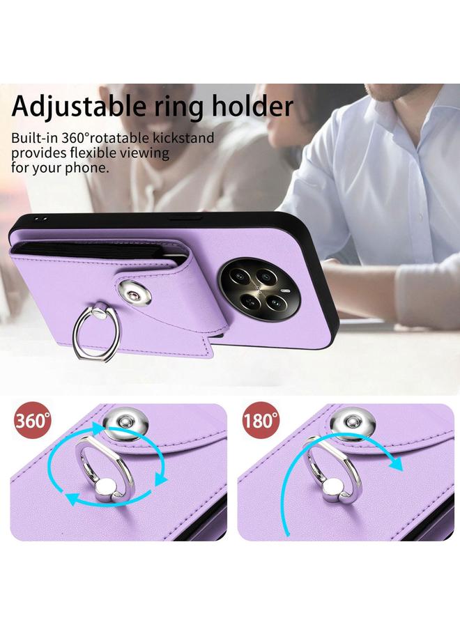 اس-توب جراب لهاتف Realme P1 5G الهند مع حامل بطاقات وحلقات وغطاء هاتف - Image 4