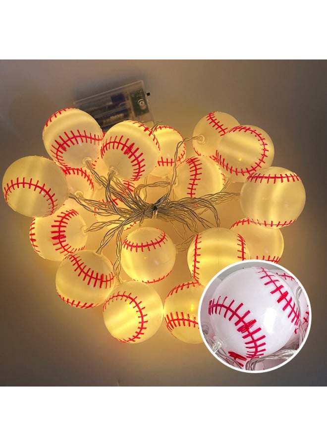 2026 World Cup Theme Scene Decoration Atmosphere Setup –Light color:Baseball Power:1 6m light battery box model [always on] - Image 1