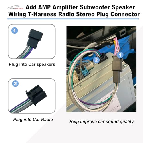 WildTundra Car Stereo AMP Amplifier Subwoofer Speaker Wiring compatible with Toyota 2018-2022(Non-JBL) Radio Stereo T-Harness Subwoofer Amplifier Install Cable Adapter Camry RAV4 Tacoma Corolla Improve Car Sound - Image 5