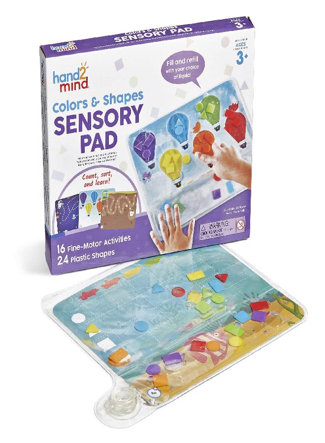 hand2mind hand2mind Colors and Shapes Sensory Pad, Shape Sorter Toys, Fine Motor Skills Toys, Visual Sensory Toys, Calming Toys for Kids, Sensory Play, Occupational Therapy Toys, Calm Down Corner Supplies - Image 1