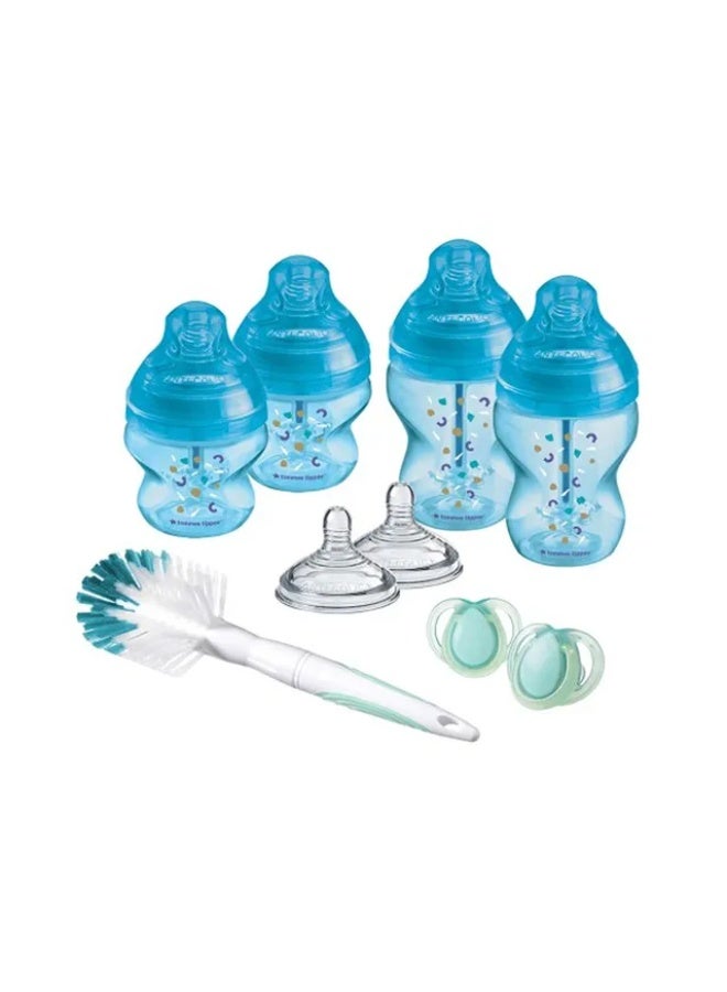 Tommee Tippee UK Tommee Tippee - Anti-Colic Newborn Bottle Starter Kit - Blue