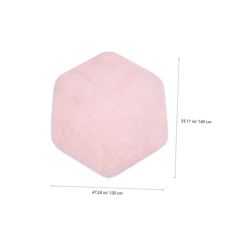 Non Toxic Plush Hexagon Play Mat Soft Carpet Rug For Indoor Nursery Floor Decor - Image 4