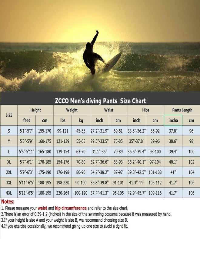 ZCCO Men's Wetsuit Pants, 1.5mm Neoprene Long Pants for Surfing Kayaking Swimming Diving Canoeing (Black, M) - Image 4