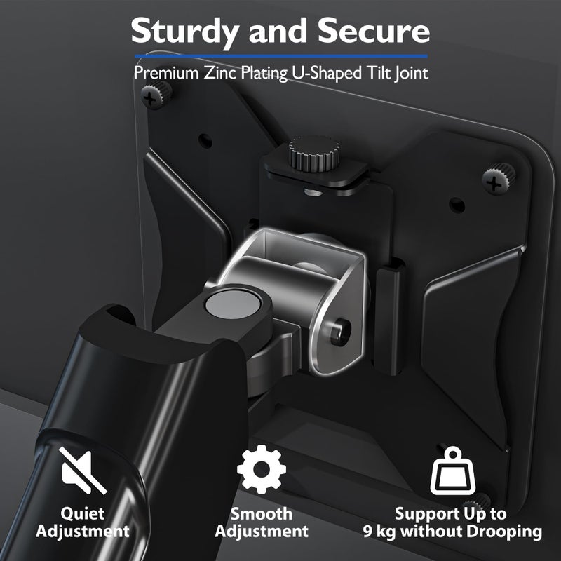 BONTEC Monitor Mount for 13 to 32 Inch LED LCD Screens, Single Arm Stand - Image 2