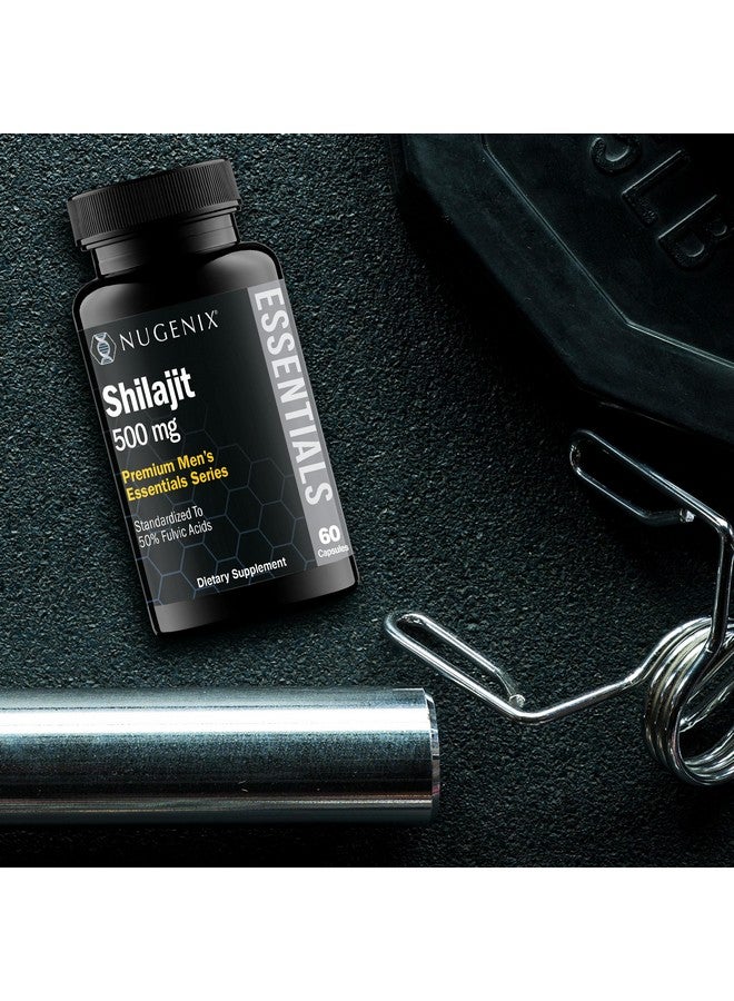 Nugenix مكمل كبسولات نوجنيكس إسينشالز شيلجيت - 500 ملغ، موحد إلى 50% أحماض فلفيكية، هيمالايا، شيلجيت نقي للرجال، 60 كبسولة - Image 5