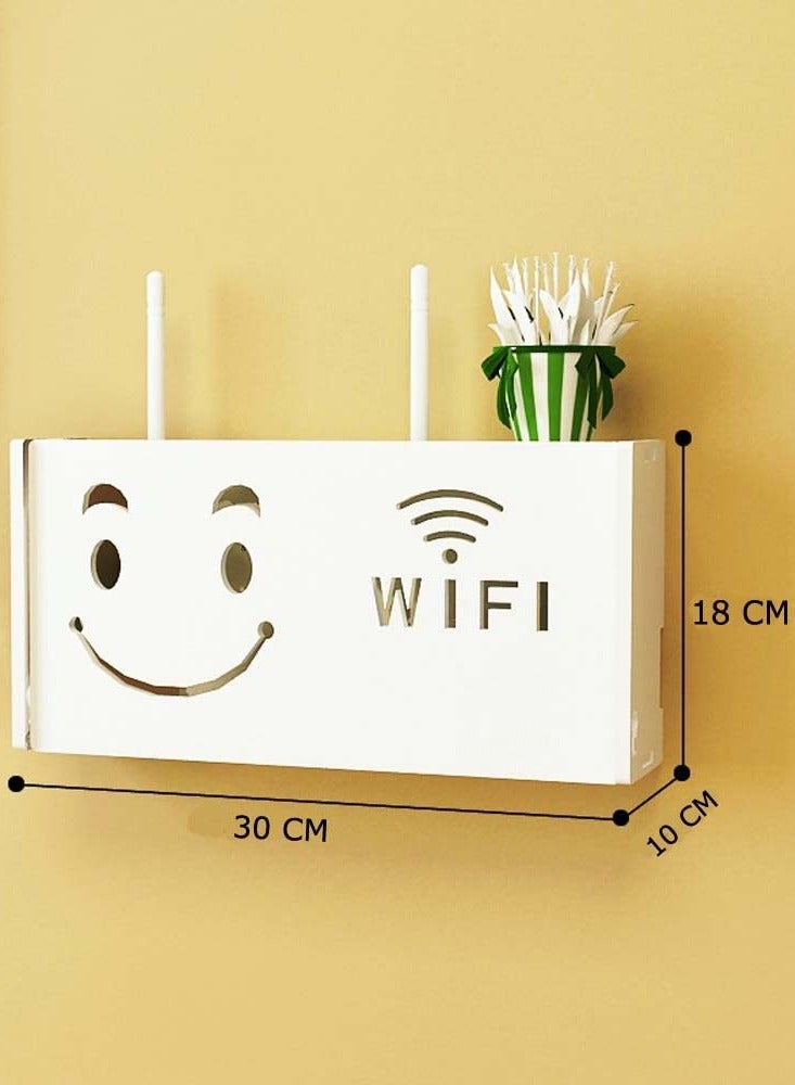 TPGP Engineered Wood Wall Mount Wifi Router Stand/Rack - Image 2