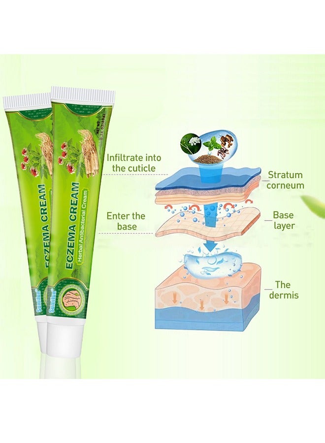 سوميفون كريم الأكزيما ، الأعشاب الطبيعية تمنع الفطريات وفعالة غير مزعجة تخفيف الحكة للأكزيما الجلدية ، تخفيف لدغة الحشرات ، وتعزيز صحة الجلد لجميع أنواع البشرة 20 جرام - Image 3