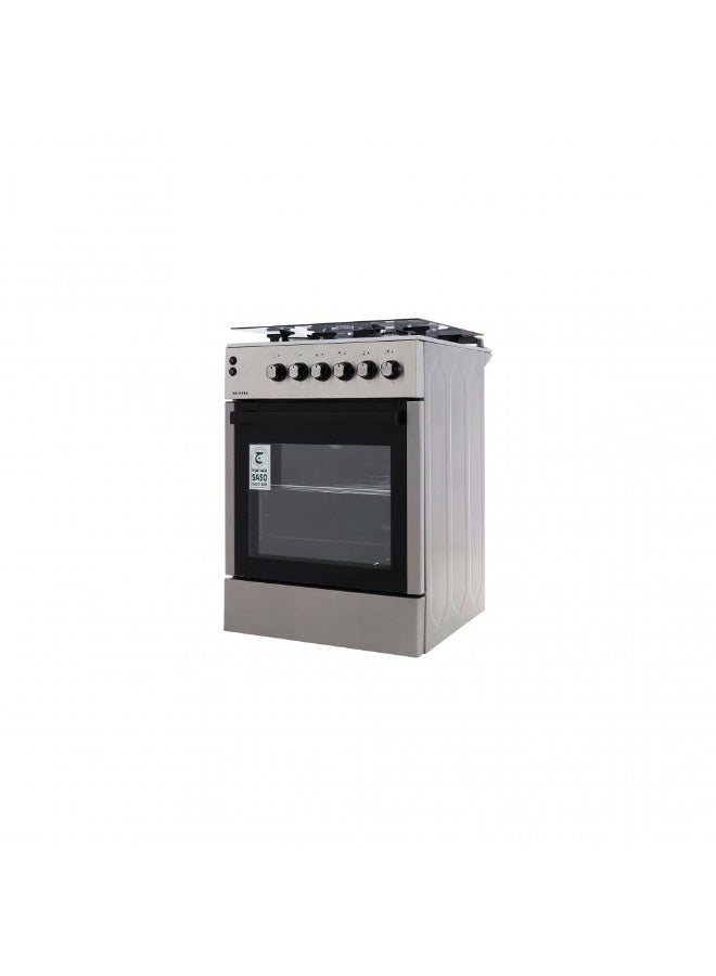 كومتيل فرن غاز كوميتال 4عيون 57*57 سطح استيل جوانب فضى اشعال ذاتي (تركى) - Image 1