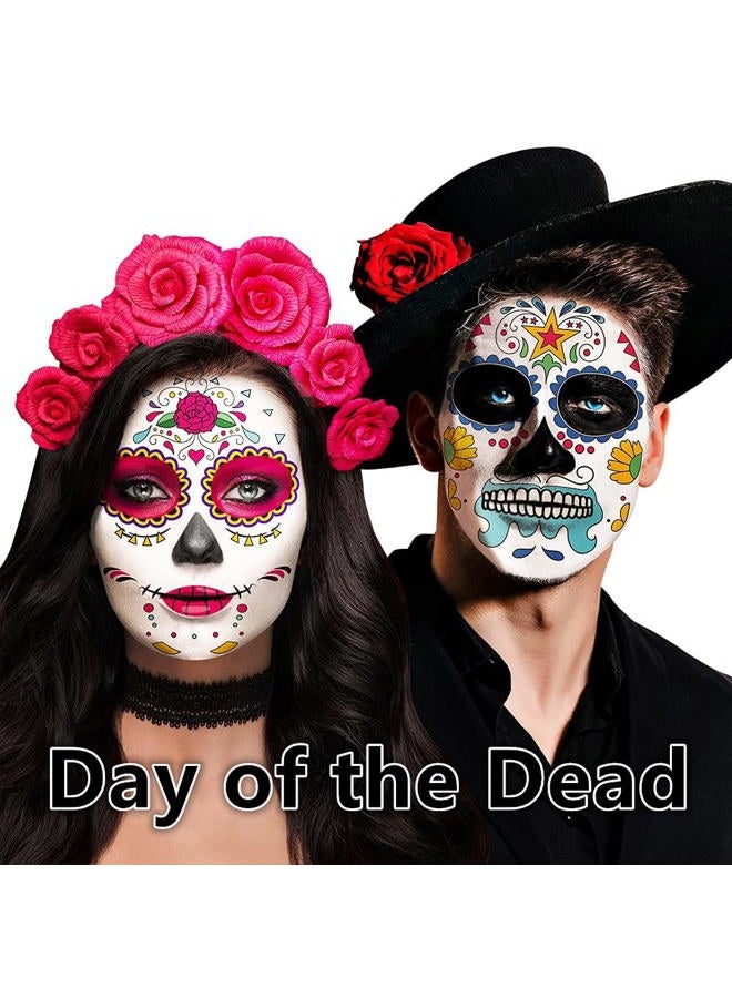 Go Ho Black and White Face Body Paint(4.74 oz),Water Based Cream White Black Face Painting Kit for SFX Cosplay Costumes Festivals Halloween Skull Zombie Skeleton Goth Vampire Makeup - Image 5