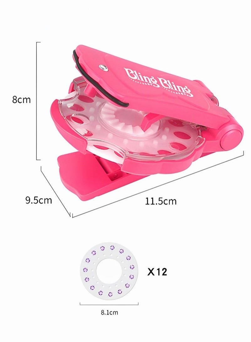 DURKU Hair Gem Stamper with 180 Rhinestones for DIY Bedazzling, Diamond Collection Starter Kit - Girls Hair Styling Tool, Bling Jewels Toy for Hair, Phone Covers, Shoes, Backpacks & More! Great Gift for K - Image 4