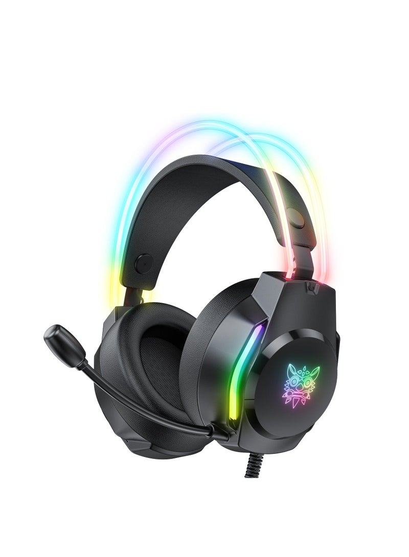 general X26 Wired PC Gaming Headphone with Mic and LED Light - Image 1