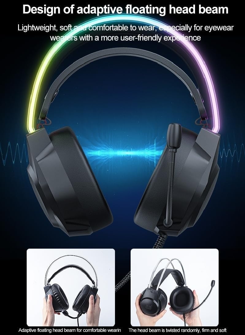 general X26 Wired PC Gaming Headphone with Mic and LED Light - Image 4