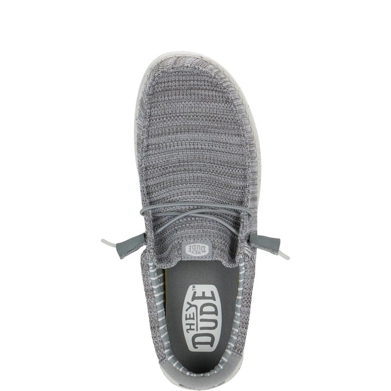 HEYDUDE Wally Stretch Sox Grey Size 13, Menâ€™s Shoes, Men's Slip-on Loafers, Comfortable & Light-Weight - Image 3