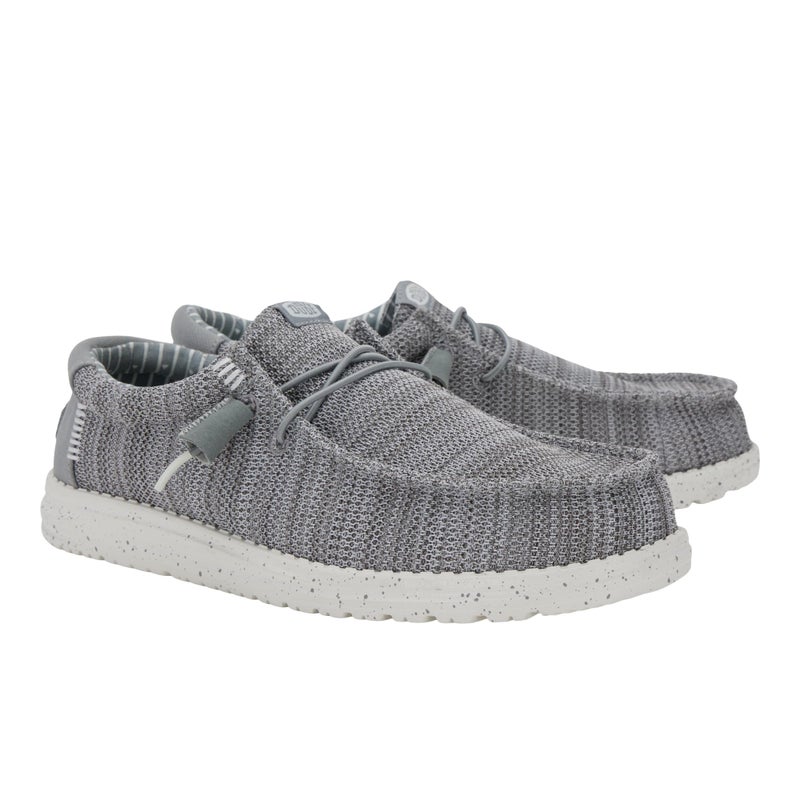 HEYDUDE Wally Stretch Sox Grey Size 13, Menâ€™s Shoes, Men's Slip-on Loafers, Comfortable & Light-Weight - Image 2