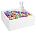 UHAPPYEE Square Foam Ball Pit for Toddler35x35x12 Soft Ball Pit Pool with Removable Cover Indoor Memory Sponge Ball Playpen Without Balls  White - Image 2