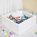 UHAPPYEE Square Foam Ball Pit for Toddler35x35x12 Soft Ball Pit Pool with Removable Cover Indoor Memory Sponge Ball Playpen Without Balls  White - Image 4