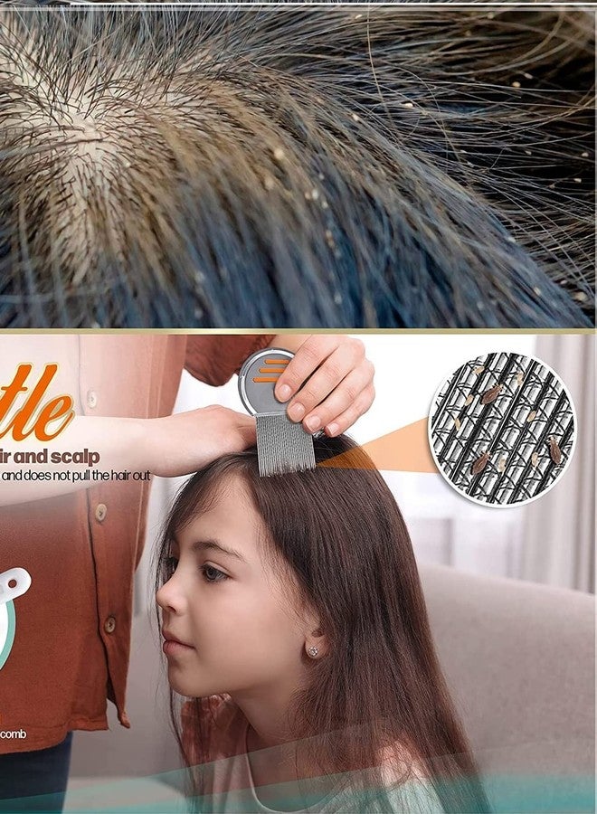Jibaro Terminator Lice Comb, Professional Stainless Steel Louse and Nit Comb for Head Lice Treatment, Removes Nits handle lice comb (Round and Handle Lice Comb) - Image 3